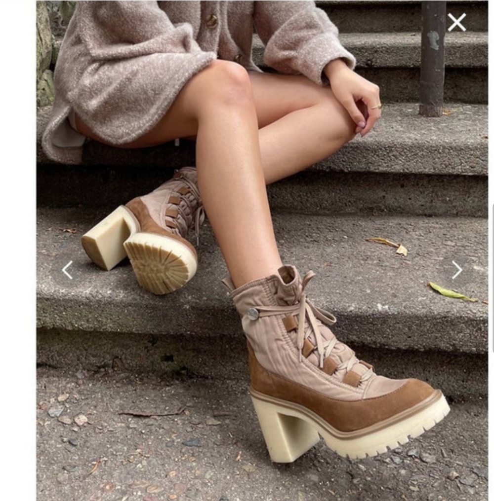 Dolce Vita Celida Heeled Bootie Tan Brown Boots Leather Womens 7.5
